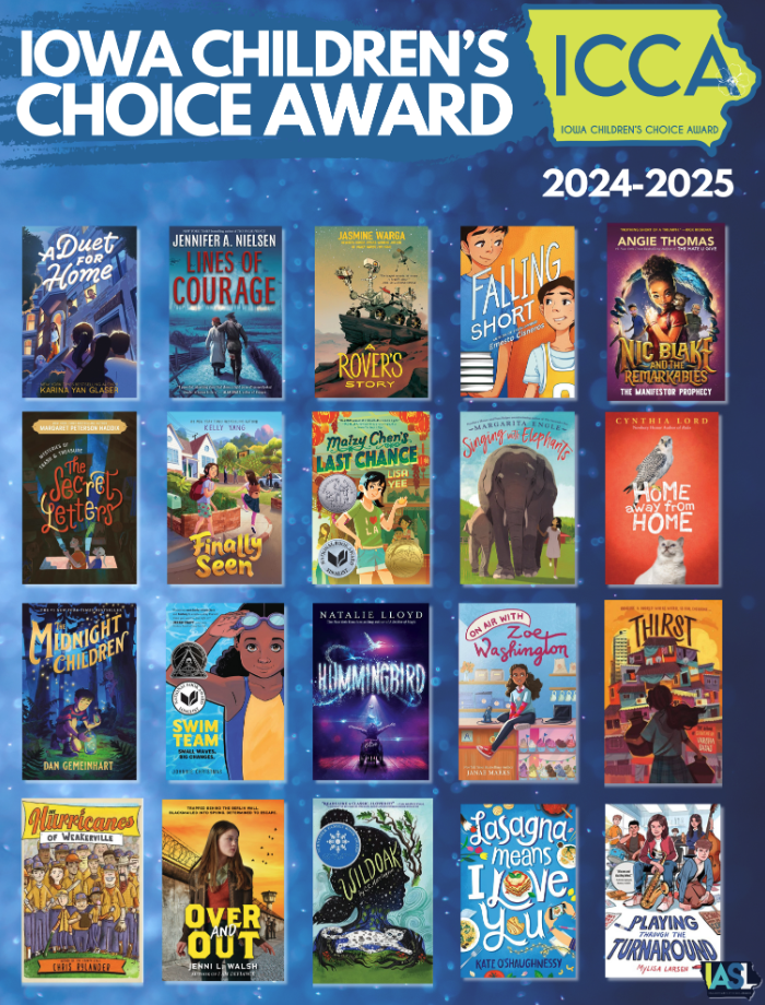 Iowa children's choice Award books 2024-2025